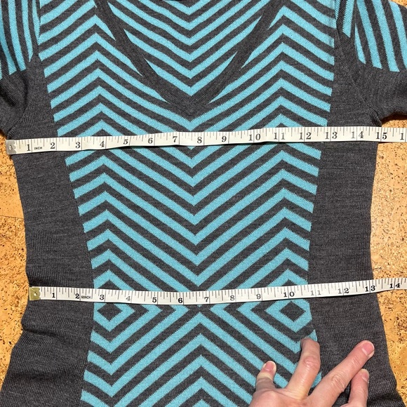 Krimson Klover Merino Wool Sweater Dress In Gray & Blue Sz XS - Picture 10 of 11